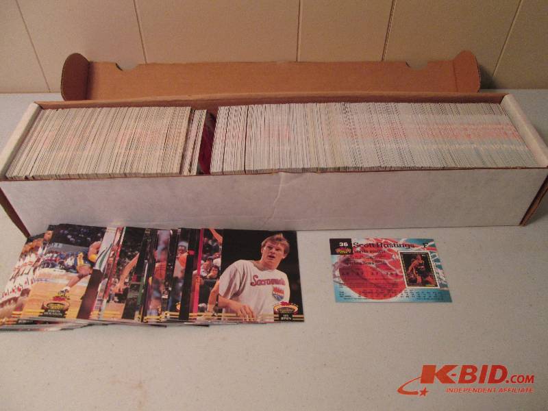 lot 116 image: Box of 1992 - 1993 Stadium Club bas...