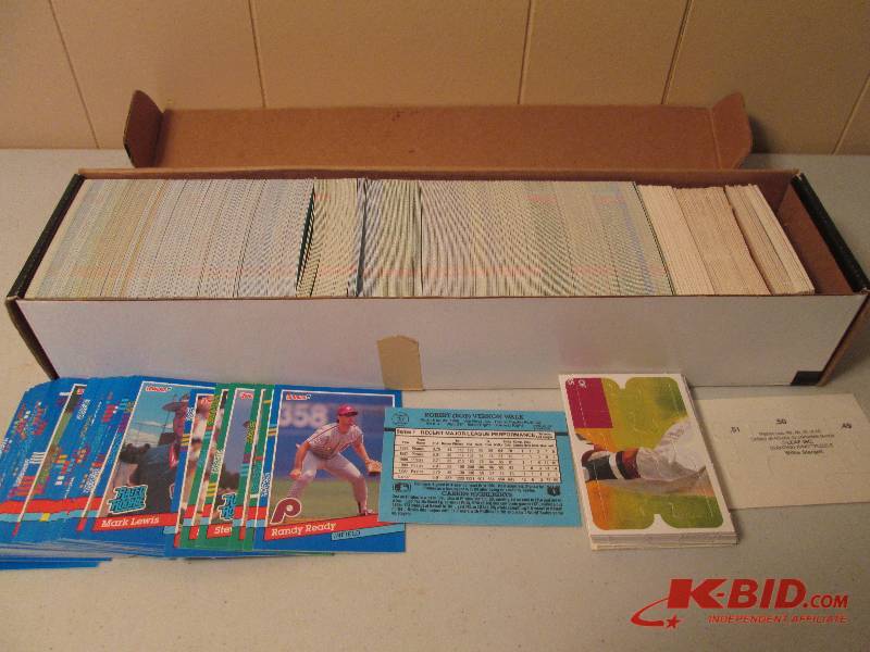lot 146 image: Box of 1991 Donruss baseball cards...