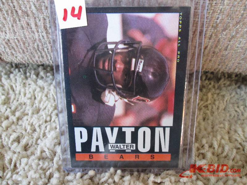 lot 14 image: 1985 Topps Walter Payton cards...