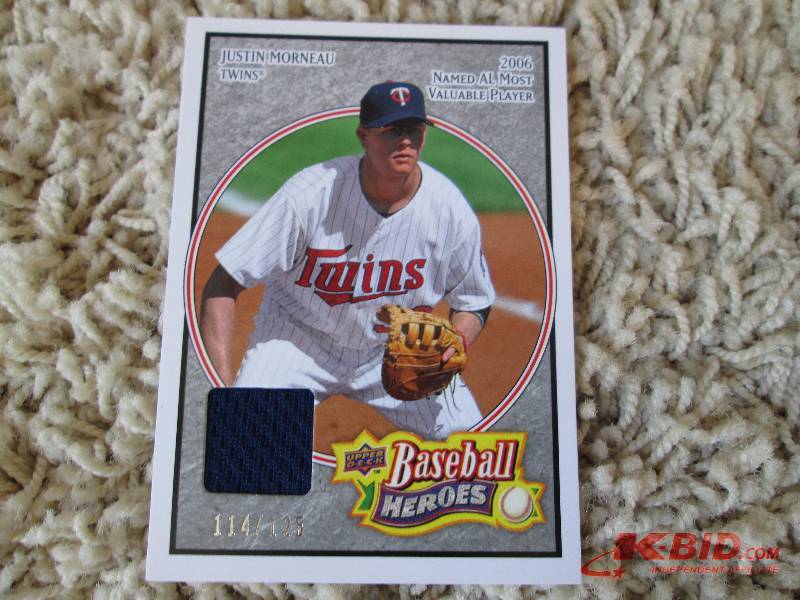lot 32 image: 2008 Upper Deck Justin Morneau Jers...