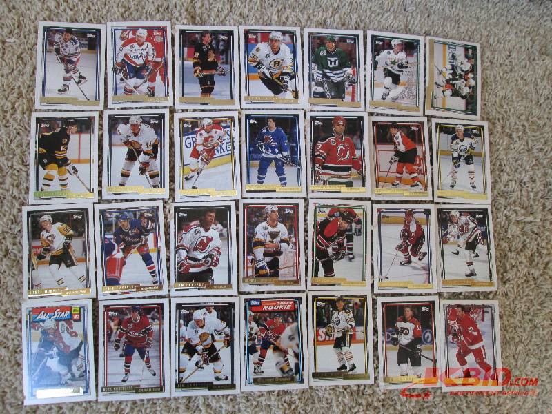 lot 41 image: 1992 - 1993 Topps Gold hockey cards...
