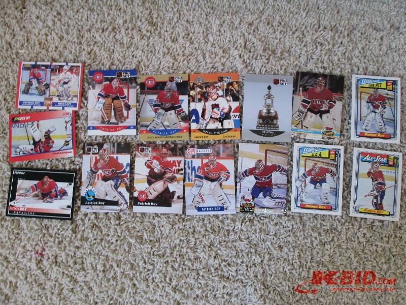 lot 55 image: 15 Patrick Roy sports cards...