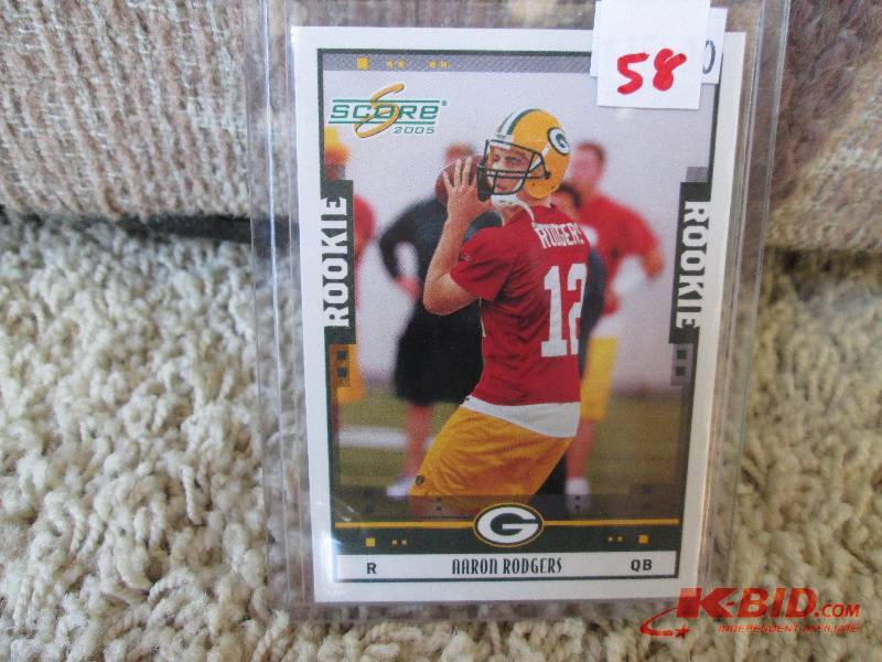 lot 58 image: 2005 Score Aaron Rodgers rookie car...