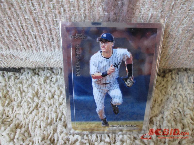 lot 62 image: 1999 Topps Chrome Derek Jeter card...