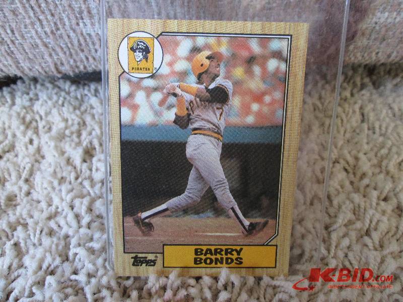 lot 104 image: 1987 Topps Barry Bonds rookie card...