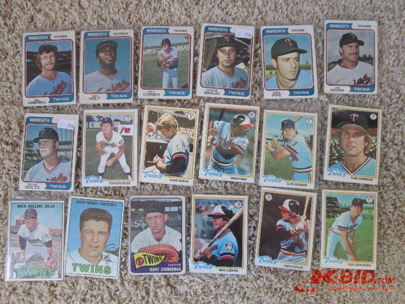 lot 121 image: Lot of Minnesota Twins cards from 1...