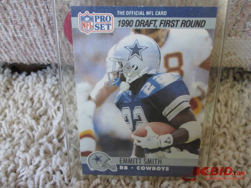 lot 124 image: 1990 Pro Set Emmit Smith rookie...