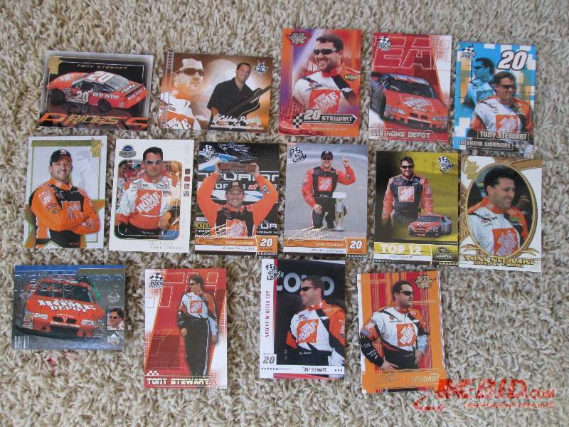 lot 128 image: 15 Tony Stewart cards...