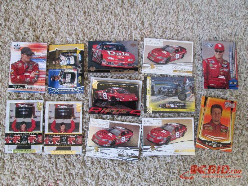 lot 130 image: 12 Dale Earnhardt Jr. cards...