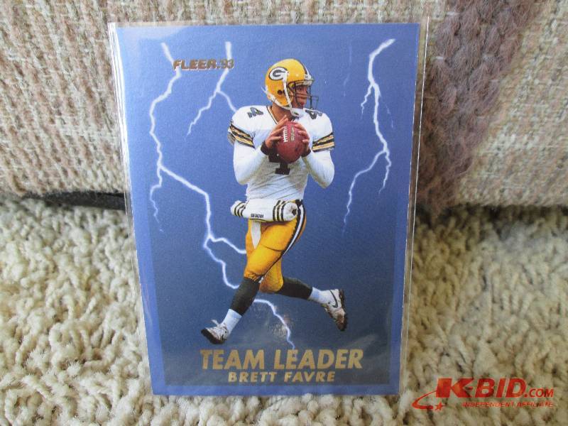 lot 132 image: 1993 Brett Favre Team Leader card...