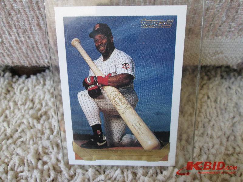 lot 137 image: 1993 Topps Gold Kirby Puckett card...