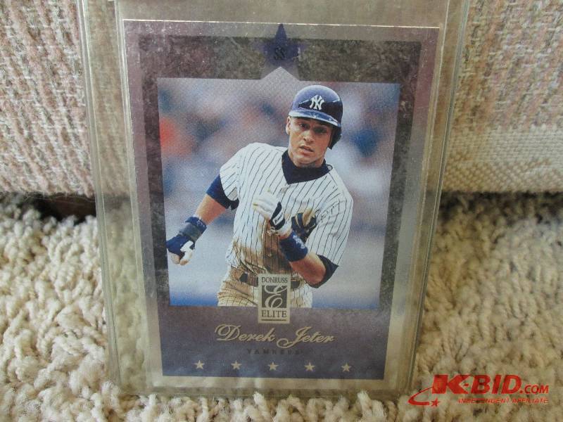 lot 139 image: 1997 Donruss Elite Derek Jeter card...
