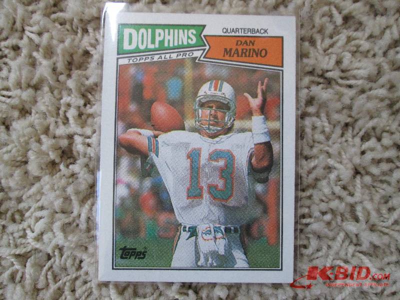 lot 151 image: 1987 Topps Dan Marino card...