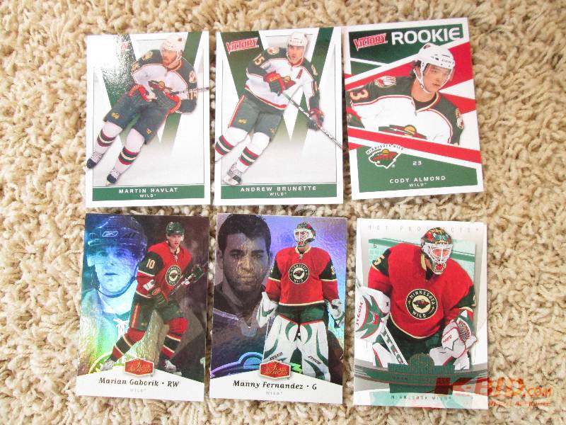 lot 153 image: 6 Minnesota Wild cards...