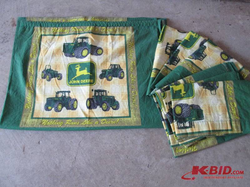lot 16 image: John Deere curtain set, very clean ...
