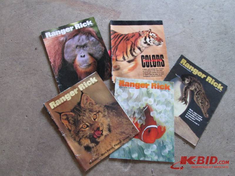 lot 36 image: 5 Ranger Rick magazines, some over ...