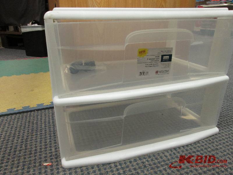 lot 243 image: two drawer plastic storage box new ...