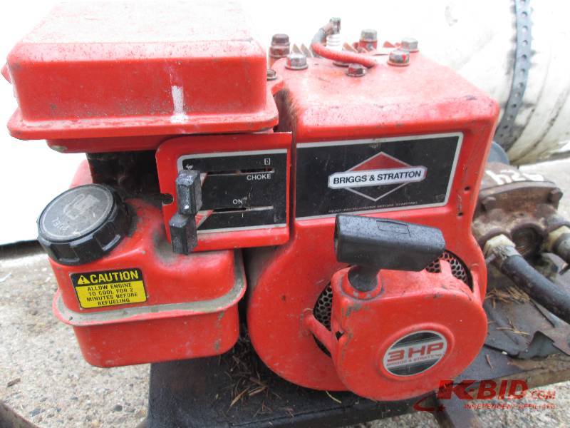 lot 1 image: Pull behind sprayer with hand spray...