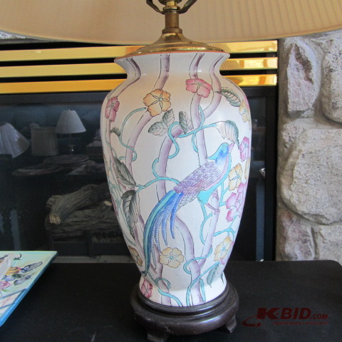 Ceramic Lamp With Birds