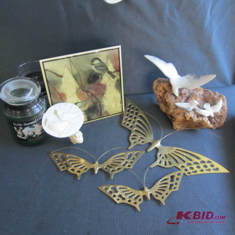 Butterflies, Chickadee, Seagulls