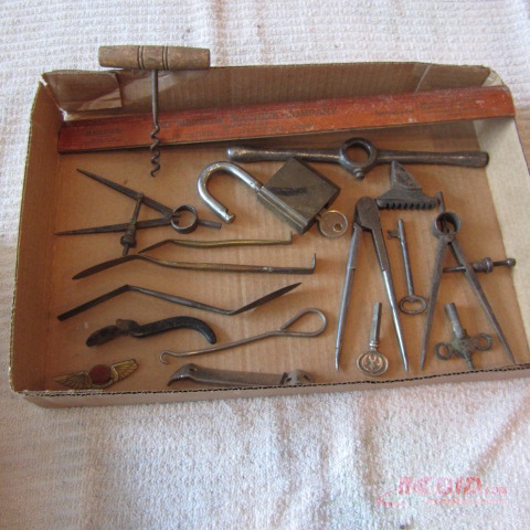 Lock, Carving Tools, Compass