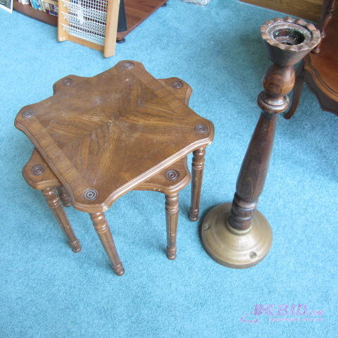 Wooden Candle Stand, Nesting Table