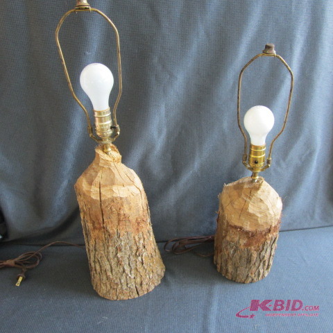 Beaver Gnawed Table Lamps