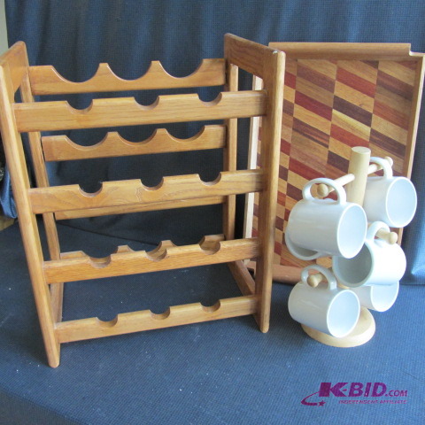 Marquetry Tray, Wine Rack