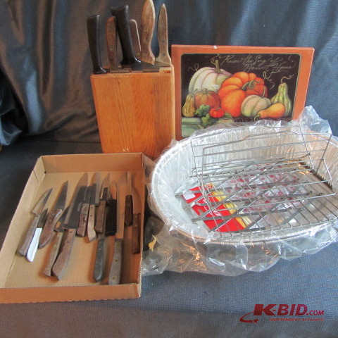 Cutting Board, Knife Block