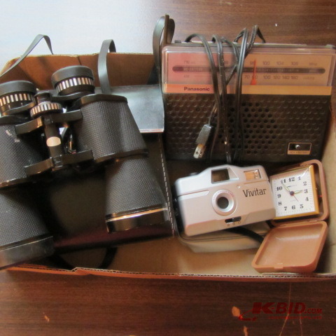 Binoculars, Radio, Camera