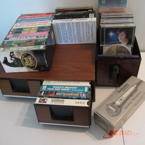 VHS Tapes, CDs, Microphone