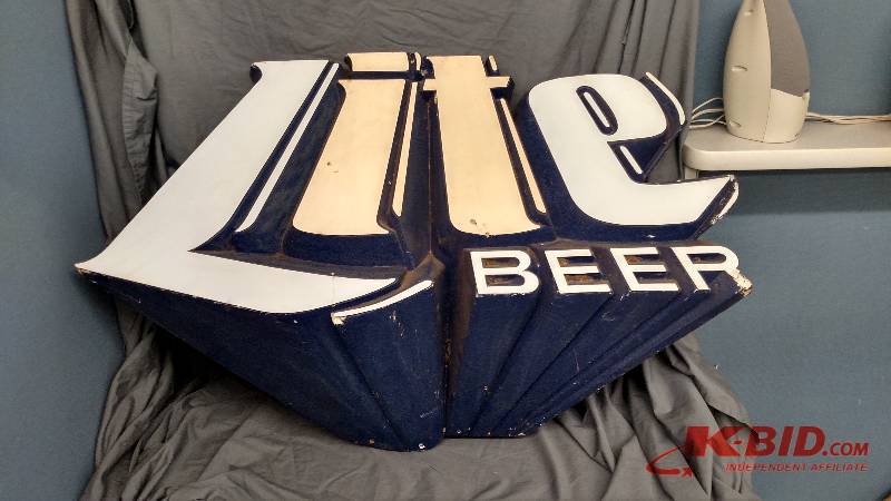 Vintage Miller Lite Styrofoam Bar Sign