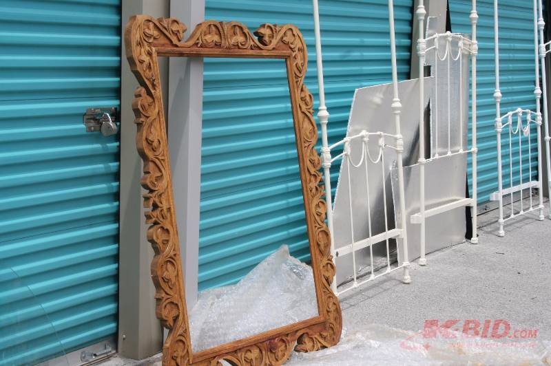 Hand Carved Wood Mirror Frame