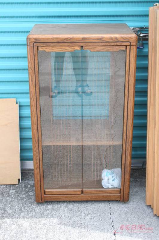 Wood Cabinet with Glass doors