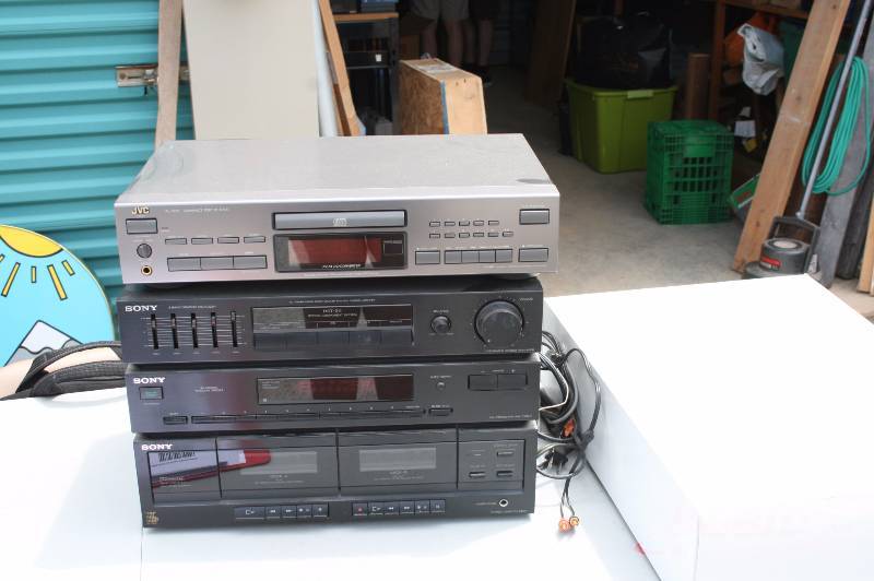 Sony and JVC stereo system