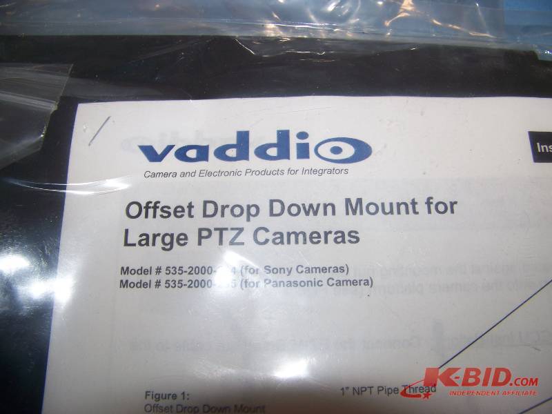 lot 81 image: Vaddio, Offset Dropdown Mount for Large PTZ Cameras