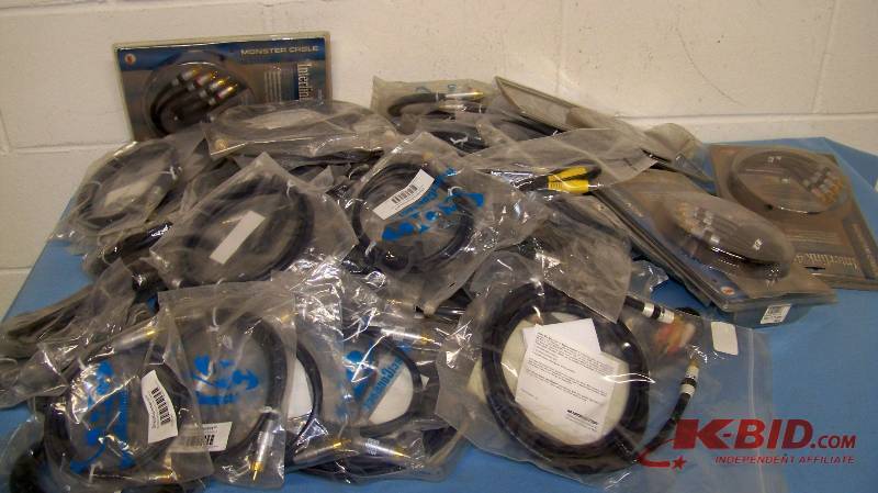 lot 56 image: Large lot of Monster and DirectConnect Audio  Video Cables - NEW in packaging