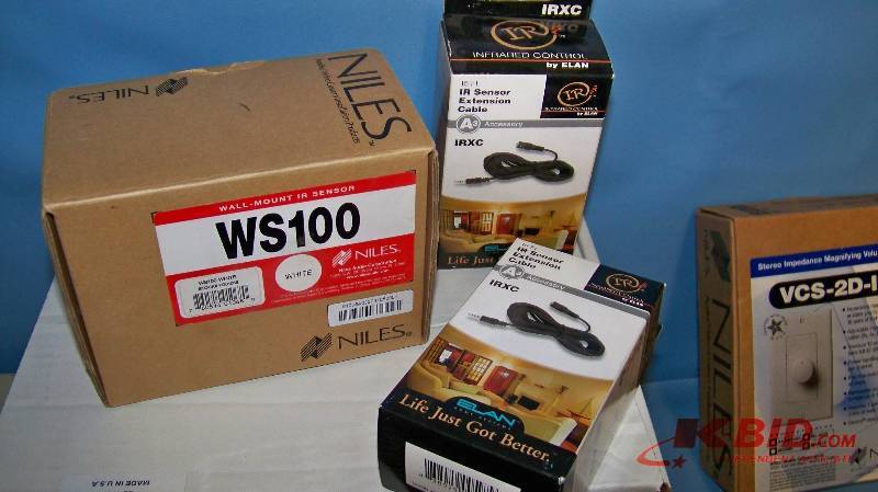 lot 91 image: Miscellaneous lot of Audio  Video Sensors, Cables, Control, Wall Plates and more