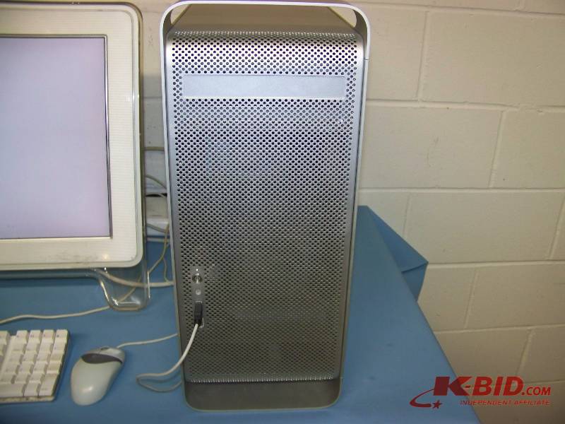 lot 13 image: Apple, Power Mac G5 Quad, Computer Tower, 23 Flat Panel Monitor, Keyboard and Mouse
