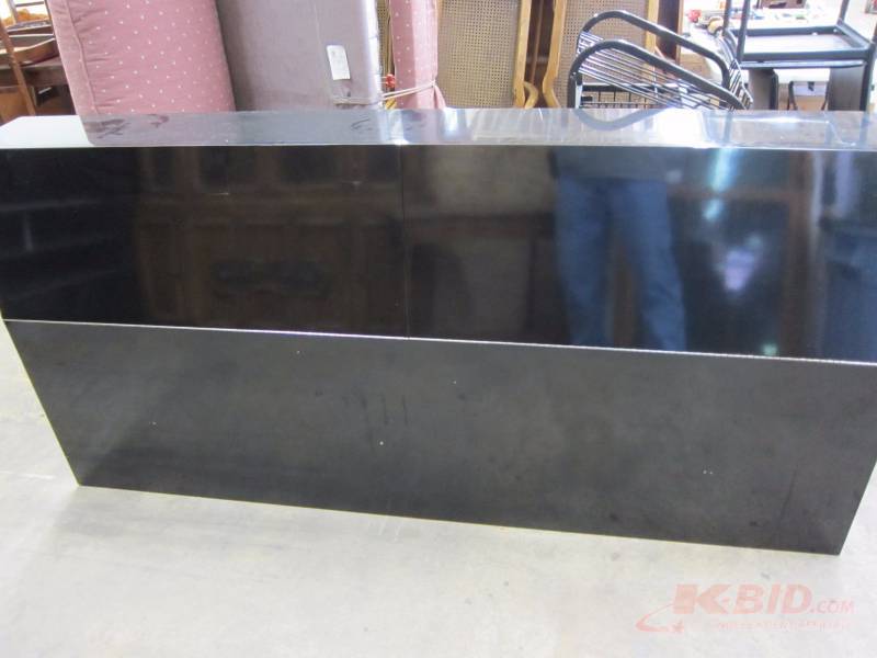 Black Lacquer Headboard with Storage