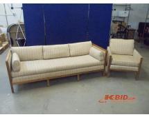 Vintage Style Sofa and Upholstered Chair