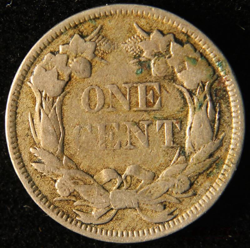 1857 US FLYING EAGLE CENT VG