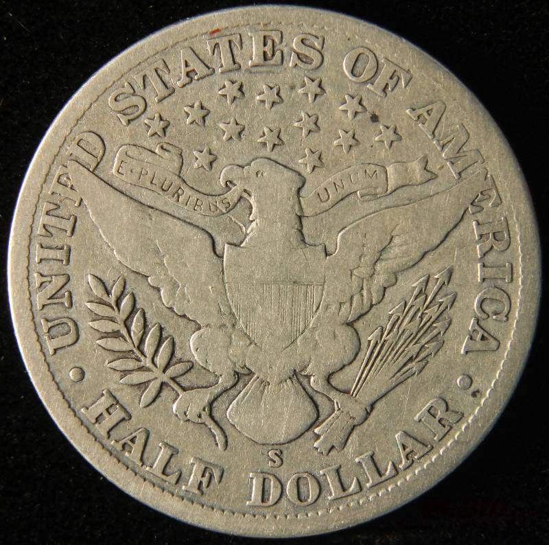 1914 S BARBER HALF DOLLAR VG