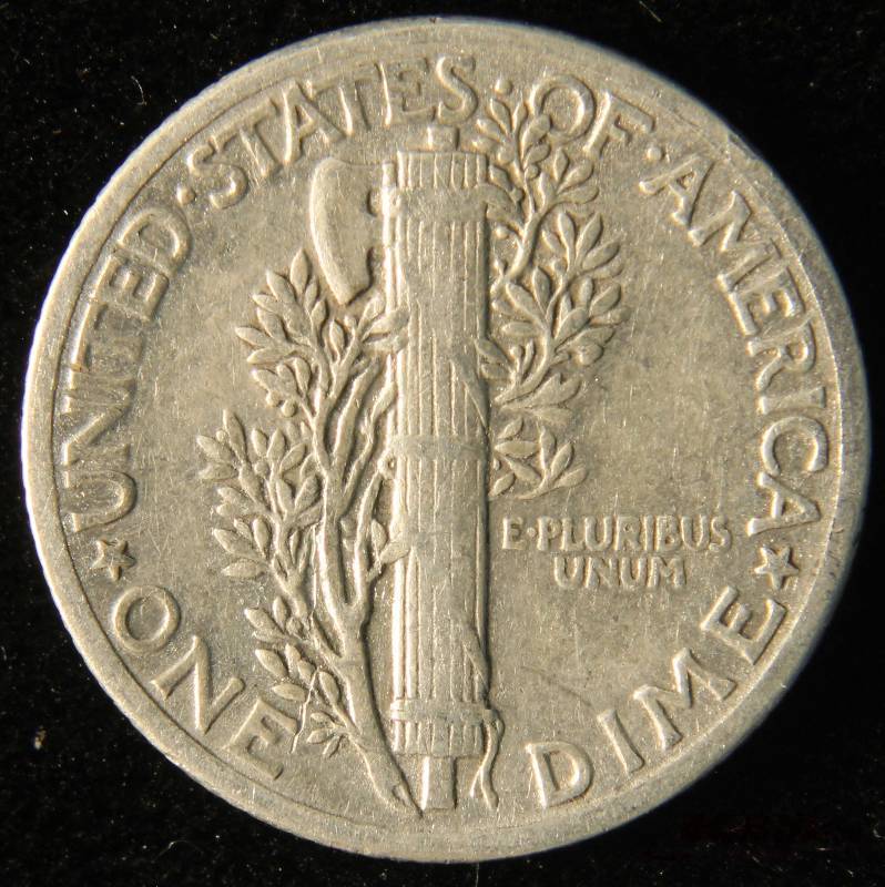 1939 US MERCURY SILVER DIME VF