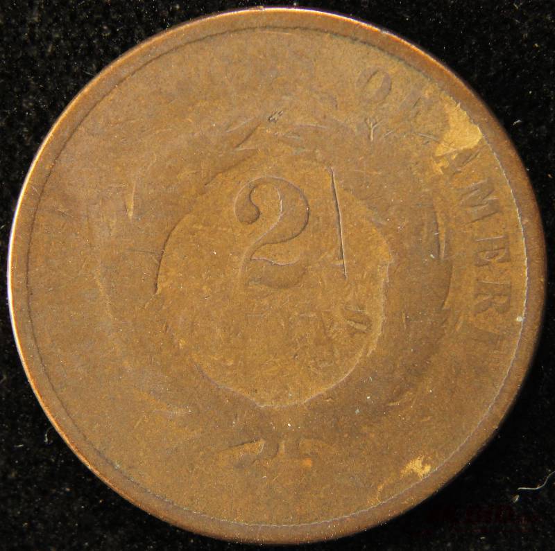 1868 US TWO CENT PIECE