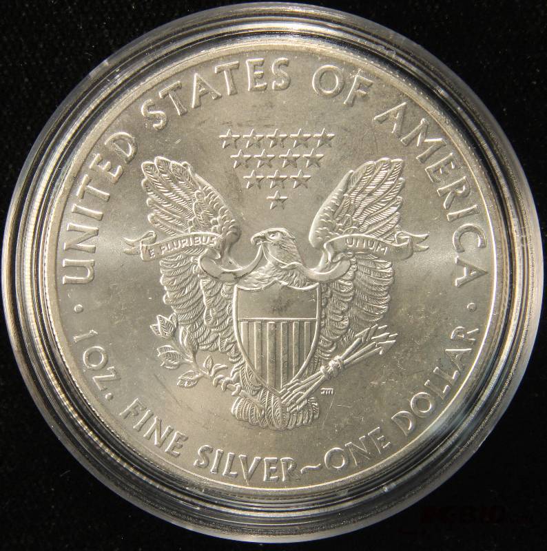 2014 US SILVER EAGLE .999 FINE SILVER IN AIRTITE HOLDER