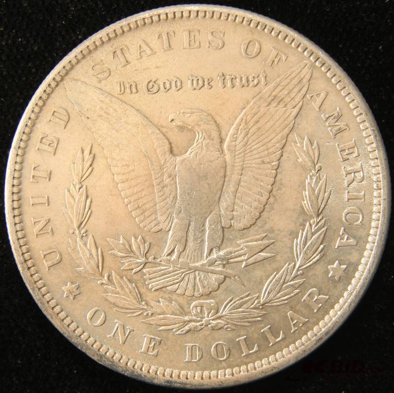 1889 US MORGAN SILVER DOLLAR AU DETAILS