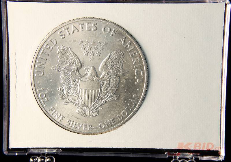 2014 US SILVER EAGLE .999 FINE SILVER IN CASE