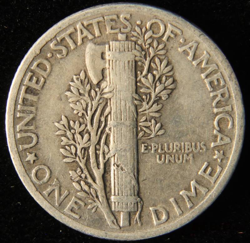 1939 US MERCURY SILVER DIME VF