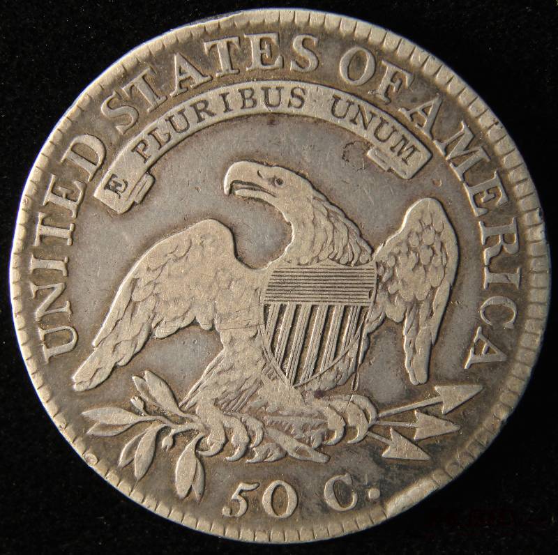 1818 US BUST SILVER HALF DOLLAR VF